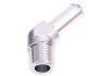 Aeroflow Male NPT to Barb 45 Adapter 1/2in to 5/8in Silver