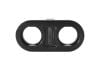 Aeroflow -6AN Universal 2-Port Billet Bulkhead Black