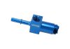 Aeroflow Push-On 5/16in Female to Male EFI Fuel Fitting Blue 1/8in NPT & -6 ORB Ports