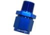 Aeroflow Male NPT to Female AN Straight Fitting 1/8in to -4AN Blue