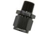 Aeroflow Male NPT to Female AN Straight Fitting 1/8in to -4AN Black