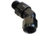 Aeroflow 45 NPT Swivel to Male AN Flare Adapter 3/8in to -6AN Black