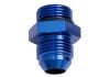 Aeroflow ORB to AN Straight Male Flare Adapter -3 ORB to -3AN Blue