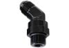 Aeroflow 45 ORB Swivel to Male Flare Adapter -8 to -8 Black