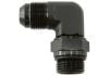 Aeroflow 90 ORB Swivel to Male Flare Adapter -8AN to -8AN Black