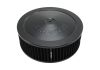 Aeroflow Black Air Filter Assembly 11" x 3-1/2" 5-1/8" neck Flat Base with black washable cotton element AF2251-1180