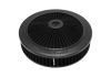 Aeroflow Black Full Flow Air Filter Assembly 11" x 2-1/8" 5-1/8" neck Flat Base with black washable cotton element AF2251-3110