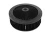 Aeroflow Black Full Flow Air Filter Assembly 11" x 3-1/2" 5-1/8" neck Flat Base with black washable cotton element AF2251-3120