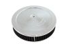Aeroflow Chrome Air Filter Assembly 11" x 2-1/8" 5-1/8" neck Flat Base with black washable cotton element AF2851-1170