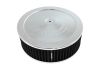 Aeroflow Chrome Air Filter Assembly 11" x 3-1/2" 5-1/8" neck Flat Base with black washable cotton element AF2851-1180