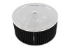 Aeroflow Chrome Air Filter Assembly 11" x 5" 5-1/8" neck Flat Base with black washable cotton element AF2851-1190