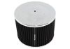 Aeroflow Chrome Air Filter Assembly 7" x 5" 5-1/8" neck Flat Base with black washable cotton element AF2851-1340