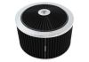 Aeroflow Chrome Full Flow Air Filter Assembly 11" x 6" 5-1/8" neck Flat Base with black washable cotton element AF2851-3135
