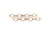 Aeroflow Round Port Copper Embossed Exhaust Gaskets fits GM LS Pair 1.750" Round Port Size AF1854-1004
