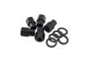 Aeroflow Wheel Nut Set Open End Shank M12x1.25 Black 5-Pack AF3015-6000