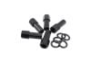 Aeroflow Wheel Nut Set Open End Shank 35mm M12x1.25 Black 5-Pack AF3015-9000