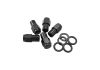 Aeroflow Wheel Nut Set Shank M12x1.5 Black 5-Pack AF3026-7000