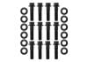 Aeroflow Header Bolts fits GM LS M8 x 1.25mm 1.181" 30mm UHL Black Finish 12-Point Head 8740 Material 12pk AF37-1013