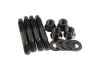 Aeroflow Carburetor Stud Kit to fits 1/2" Spacer 2.225" 56mm OAL Black Finish 12-Point Head 8740 Material 4pk AF37-1051