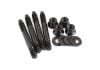 Aeroflow Carburetor Stud Kit to fits 1" Spacer 2.70" 69mm OAL Black Finish 12-Point Head 8740 Material 4pk AF37-1052