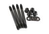 Aeroflow Carburetor Stud Kit to fits 2" Spacer 3.70" 94mm OAL Black Finish 12-Point Head 8740 Material 4pk AF37-1053