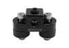 Aeroflow Pressure Sensor Block Black Finish 3x 1/8" NPT Ports AF456-01BLK