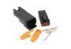 Aeroflow WeatherTight DTM 2 Pin Connector Black Connector fits 20AWG Wire AF49-9102