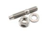 Aeroflow M8 x 1.25mm Titanium Stud Locking Nut and Washer Kit Sold as One Stud One Flat Washer and One 6 Point Hex Locking Nut AF55-2015