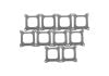 Aeroflow 4150 Base Gasket Open Hole Design 1/32" 0.90mm Thickness Bulk Ten Pack AF57-4155-10