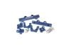 Aeroflow AF64-2258 Top Feed Conversion Billet EFI Fuel Rail Blue suit 14mm 3/4in Length Fuel Injectors fits Subaru EJ20