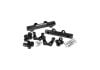 Aeroflow AF64-2258BLK Top Feed Conversion Billet EFI Fuel Rail Black suit 14mm 3/4in Length Fuel Injectors fits Subaru EJ20