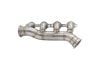 Aeroflow GM LS Passenger Side Single Turbo Stainless Steel Manifold 3" V-Bands fits GM LS Cross Over Turbo Manifold AF8400-1005