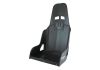 Aeroflow Pro Street Drag 18.5" Aluminium Race Seat Black Finish 470mm Hip Width AF93-0185BLK