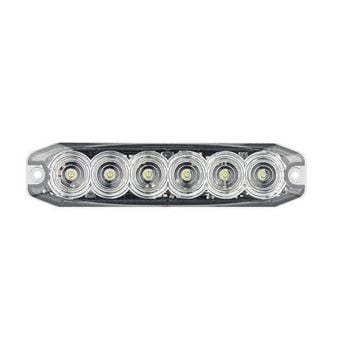 LED Autolamps 120035BM Blue 6 Module LED Emergency Lamp 12/24V 3M Tape Flush Mount