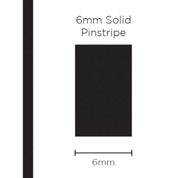 SAAS 1201 Pinstripe Solid Black 6mm x 10m