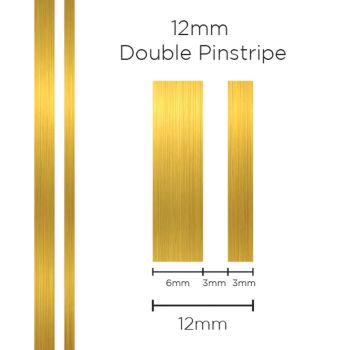 SAAS 1606 Pinstripe Double Gold 12mm x 10m