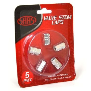 SAAS 194225 Valve Cap Silver 5pc