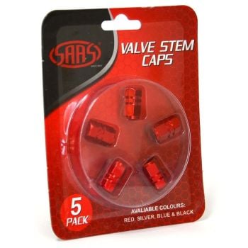 SAAS 194255 Valve Cap Red 5pc