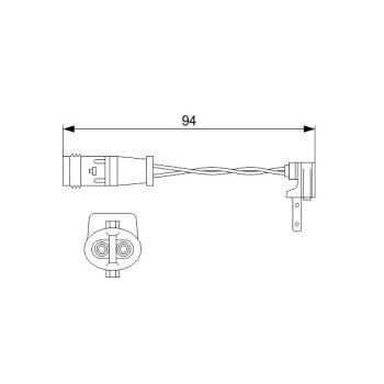 Bosch AP349 Brake Pad Wear Sensor 1 987 474 553