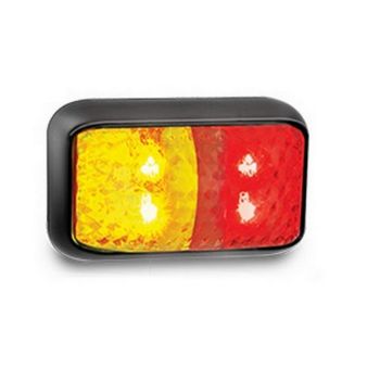 LED Autolamps 35ARMB LED Side Marker Lamp Red/Amber 10-30V Black Base