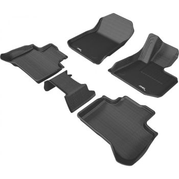 TruFit 3D Kagu Full Set Black Rubber Floor Mats fits BMW X3/X4 G01/G02 2018 - On