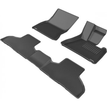TruFit 3D Kagu Full Set Black Rubber Floor Mats fits BMW X5 F15 2013 - 2018
