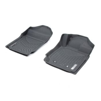 TruFit MaxTrac Front Black Rubber Floor Mats with Drivers Anchor Points fits Ford Ranger PX 2012 - 2021