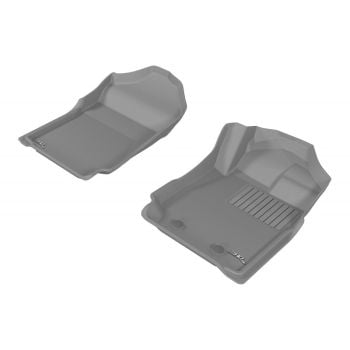 TruFit 3D Kagu Front Grey Rubber Floor Mats with Drivers Anchor Points fits Ford Ranger PX 2011 - 2022