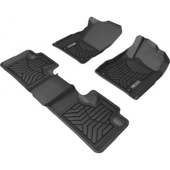TruFit MaxTrac Full Set Black Rubber Floor Mats with Anchor Points fits Jeep Grand Cherokee WK2 2011 - 2022