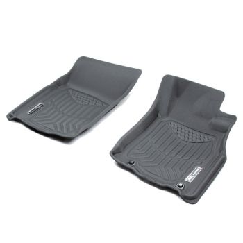 TruFit MaxTrac Front Black Rubber Floor Mats with Drivers Anchor Points fits Mitsubishi Triton MQ Series 2/MR 2017 - 2022