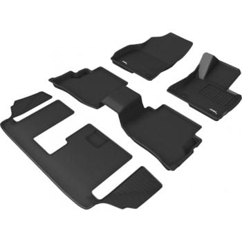 TruFit 3D Kagu 3 Row Black Rubber Floor Mats with Anchor Points fits Mazda CX-9 7 Seater 2016 - On