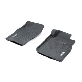 TruFit MaxTrac Front Black Rubber Floor Mats with Drivers Anchor Points fits Nissan Patrol GU Y61 Wagon 1998 - 2015