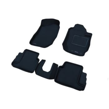 TruFit 3D Kagu Full Set Black Rubber Floor Mats with Drivers Anchor Points fits Suzuki Jimny Manual 2018 - On