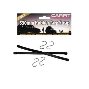 Carfit 46RS530-2 530mm Rubber Tarp Strap Twin Pack